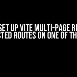 How to Set Up Vite Multi-Page React SPA with Nested Routes on One of the Pages?