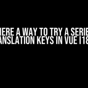 Is there a way to try a series of translation keys in Vue I18n?