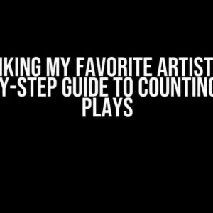 Ranking My Favorite Artists: A Step-by-Step Guide to Counting Music Plays